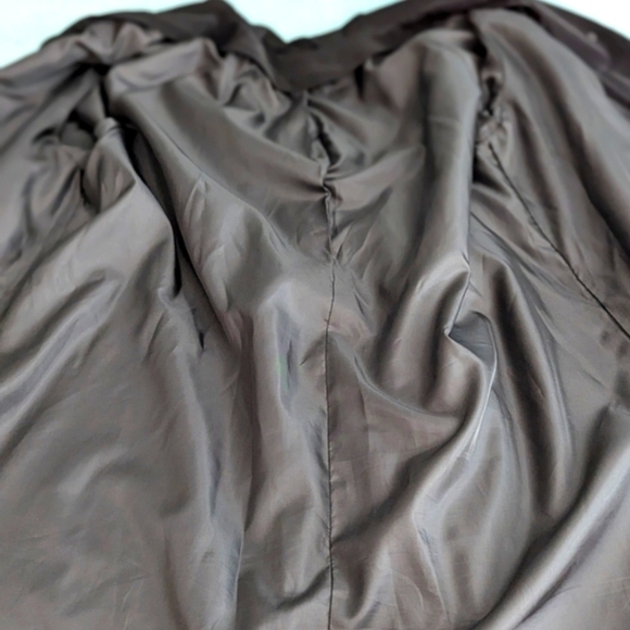 Vintage Women's Black Raglan Sleeve Fully Lined Rain/Trench Coat Button Front - Picture 5 of 13